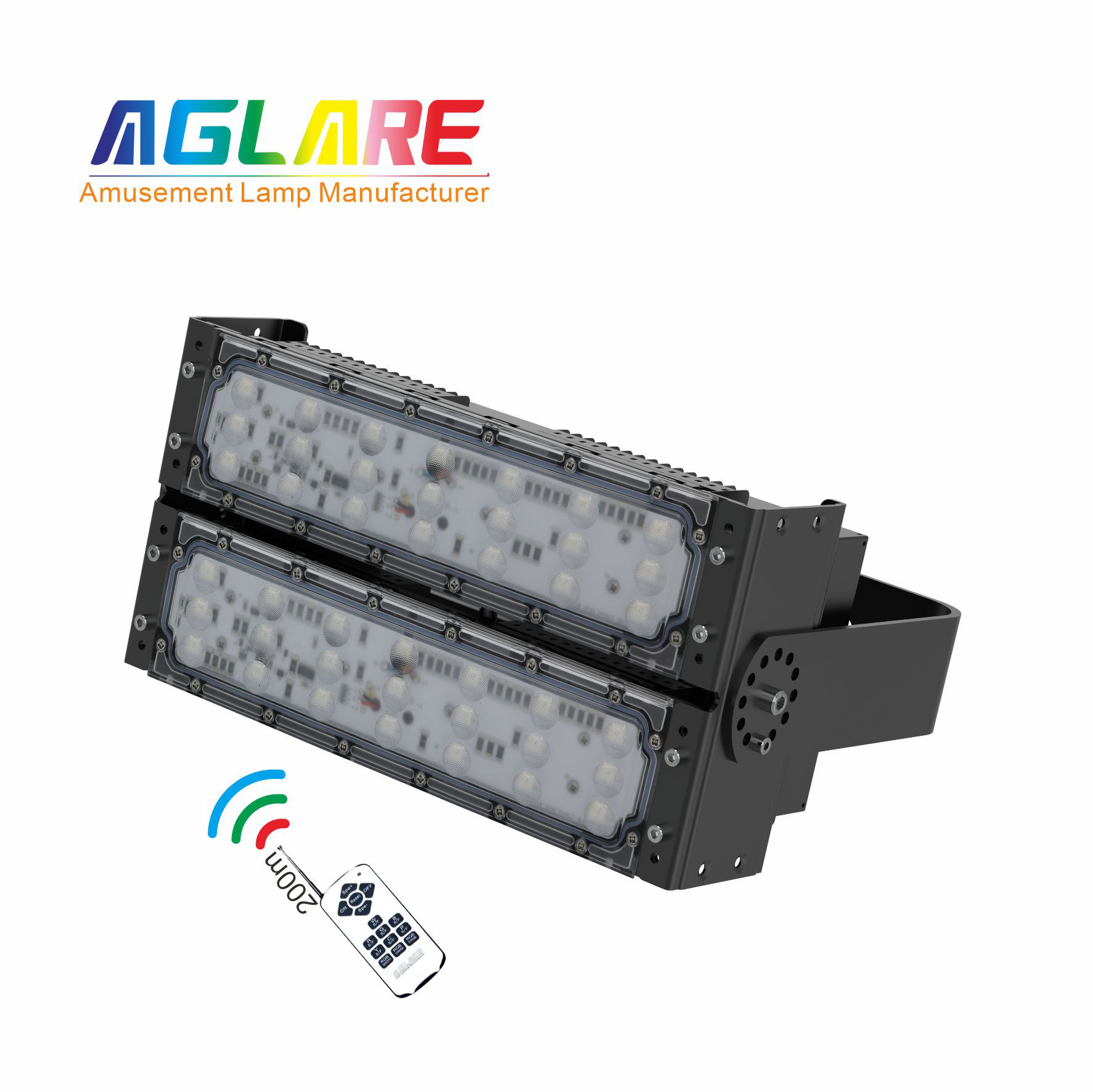 100W LED彩色泛光灯 RGB投光灯带？？？？？仄