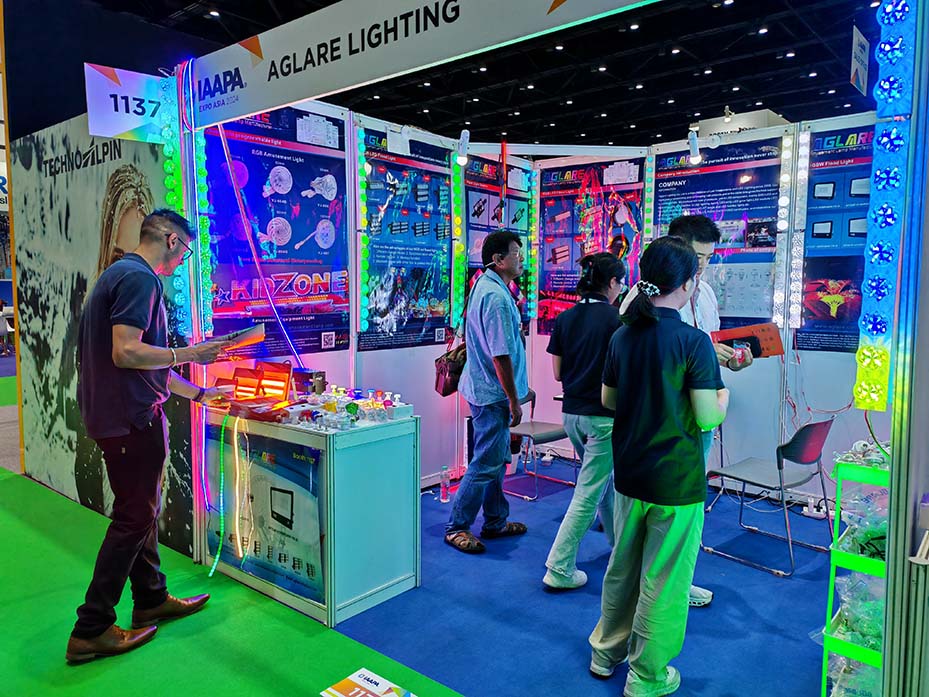 ag真人国际照明AGLARE亮相2024 年曼谷 IAAPA 亚洲展览会